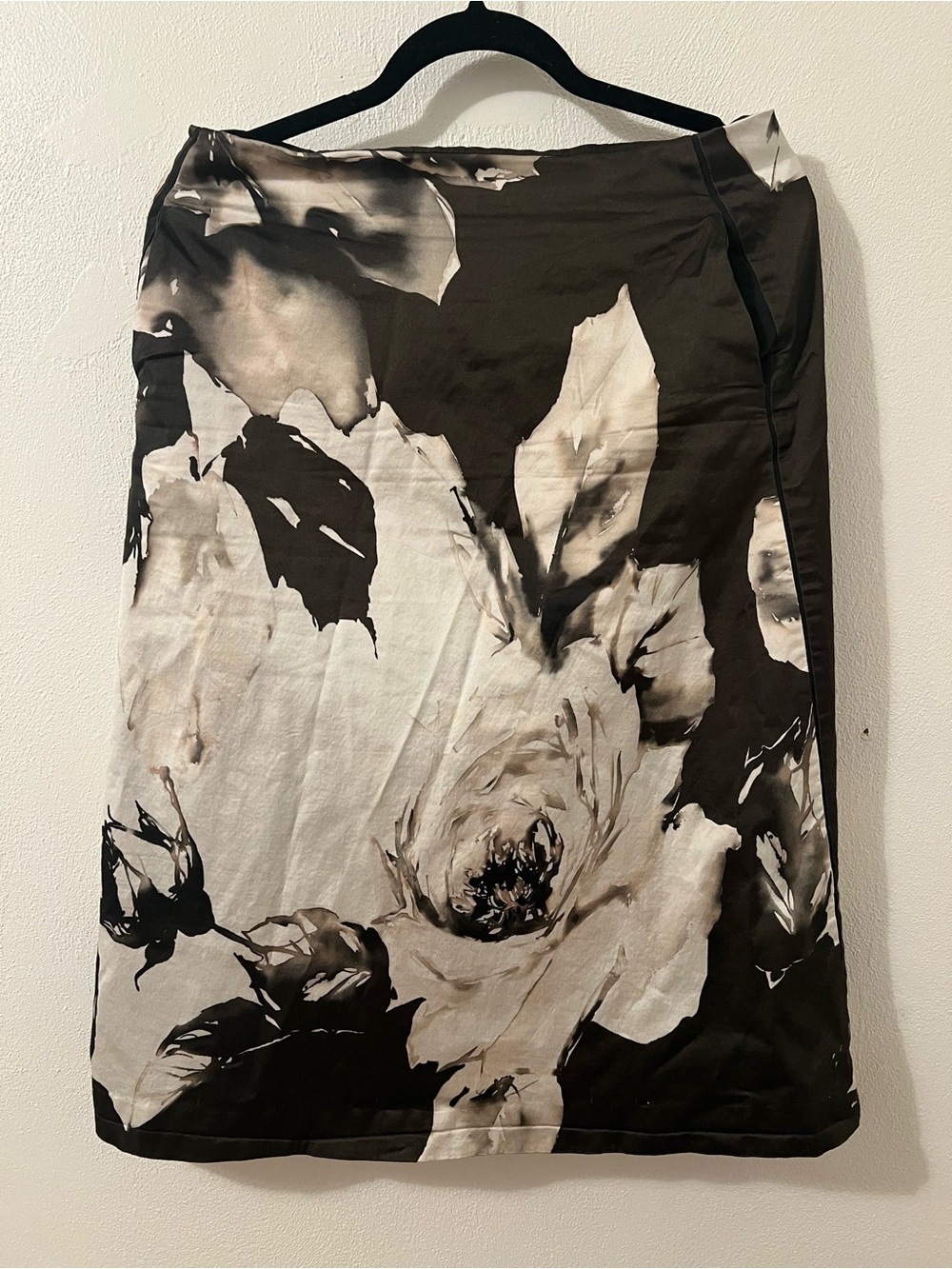 Lafayette 148 New York Watercolor Floral Pencil Skirt Brown White- Size 6